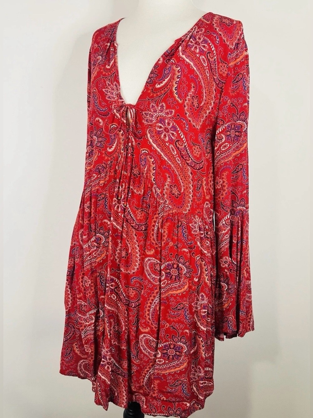 Tigerlily Mayfield Paisley Smock Dress Size Us 8 Au 12 Festival Boho Chic Flowy - Picture 2 of 10